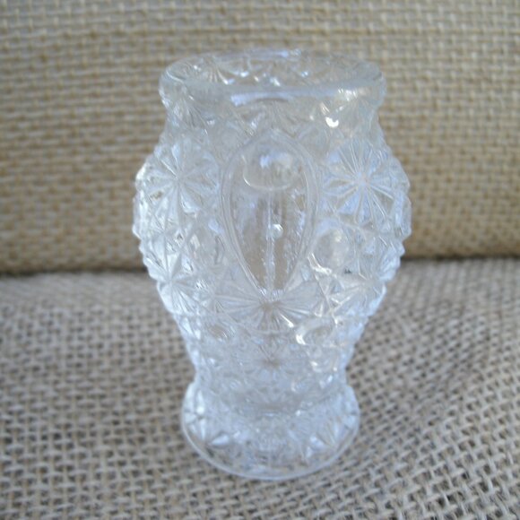Vintage LE Smith Glass Button & Daisy Toothpick Holder - Picture 6 of 15